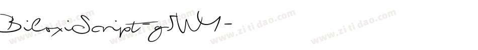 BiloxiScript-g5WY字体转换
