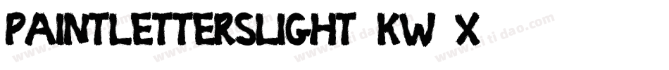 PaintLettersLight-KW2X字体转换