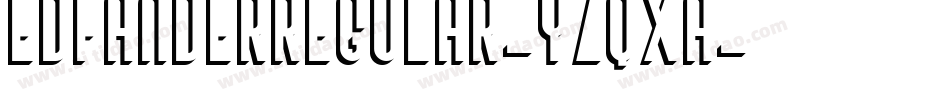 EdfanderRegular-YzqXa字体转换