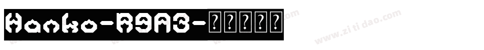 Hanko-R9A3字体转换