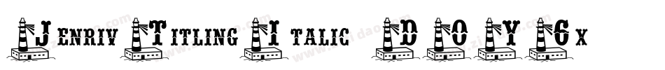 JenrivTitlingItalic-DOY6x字体转换