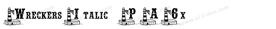 WreckersItalic-PA6x字体转换