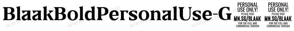 BlaakBoldPersonalUse-G28D字体转换