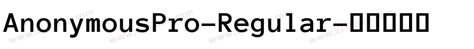 AnonymousPro-Regular字体转换