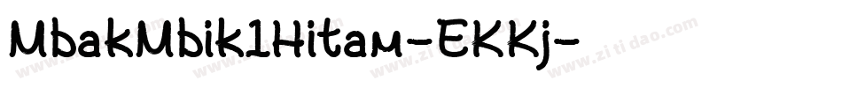 MbakMbik1Hitam-EKKj字体转换