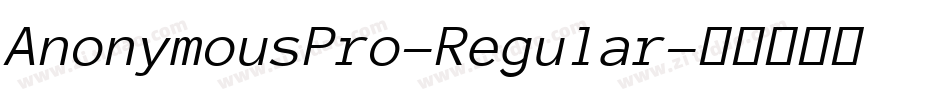 AnonymousPro-Regular字体转换
