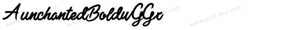 AunchantedBold-wGGx字体转换