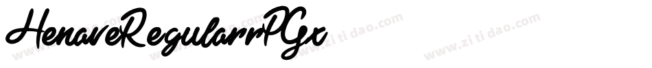 HenaveRegular-rPGx字体转换