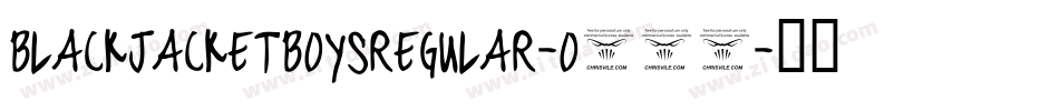 BlackJacketBoysRegular-O256字体转换