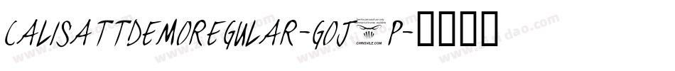 CalisattDemoRegular-GOJ6P字体转换