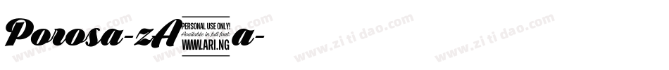 Porosa-zA9a字体转换 Porosa-zA9a字体转换