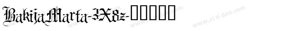 BakijaMarta-3X8z字体转换