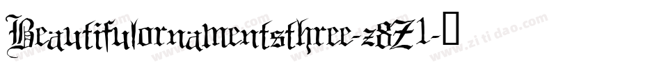 Beautifulornamentsthree-z8Z1字体转换