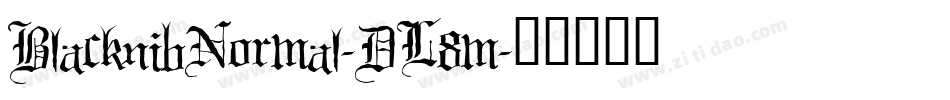 BlacknibNormal-DL8m字体转换