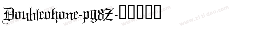 Doubleohone-pg8Z字体转换