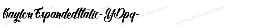 KaylonExpandedItalic-YDpq字体转换