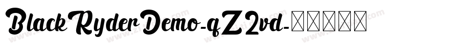 BlackRyderDemo-qZ2vd字体转换