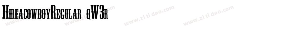 HireacowboyRegular-qW3r字体转换