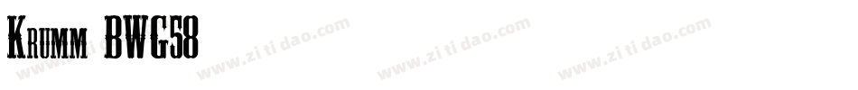Krumm-BWG58字体转换