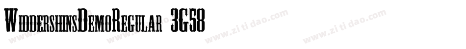 WiddershinsDemoRegular-3G58字体转换