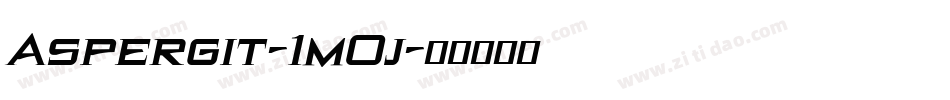 Aspergit-1m0j字体转换