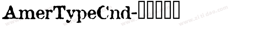 AmerTypeCnd字体转换