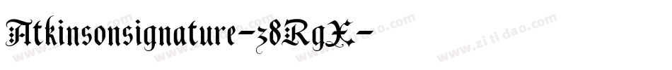 Atkinsonsignature-z8RgX字体转换
