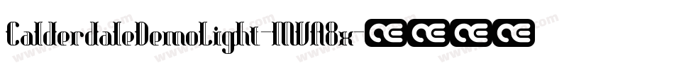 CalderdaleDemoLight-MVA8x字体转换