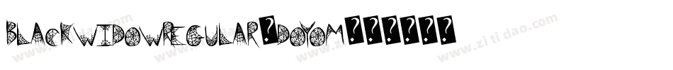 BlackwidowRegular-DOYOm字体转换