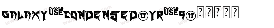 Galaxy1Condensed-YR2q字体转换