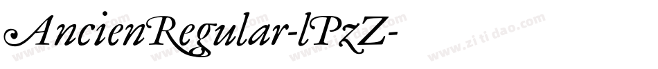 AncienRegular-lPzZ字体转换