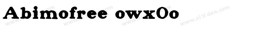 Abimofree-owx0o字体转换