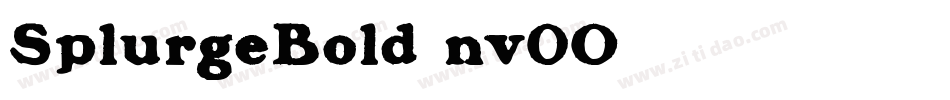 SplurgeBold-nv0O字体转换