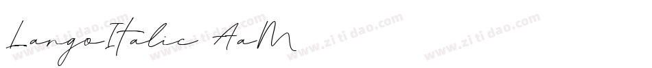 LangoItalic-AaM字体转换 LangoItalic-AaM字体转换