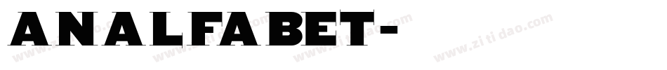 Analfabet字体转换