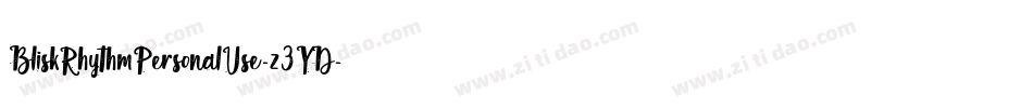 BliskRhythmPersonalUse-z3YD字体转换