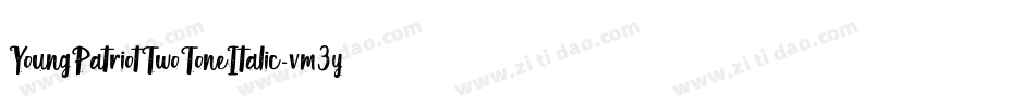 YoungPatriotTwoToneItalic-vm3yD字体转换
