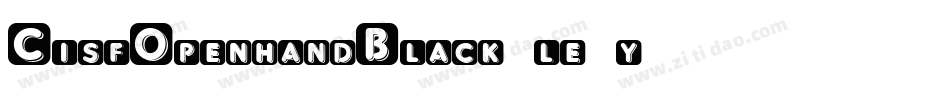 CisfOpenhandBlack-le9y字体转换