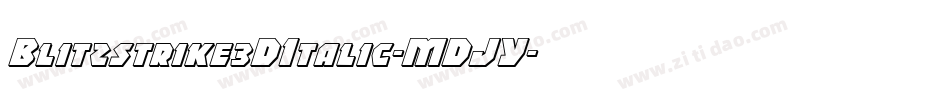 Blitzstrike3DItalic-MDJY字体转换