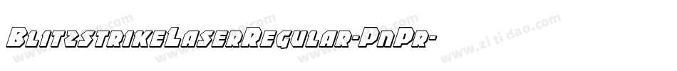 BlitzstrikeLaserRegular-PnPr字体转换