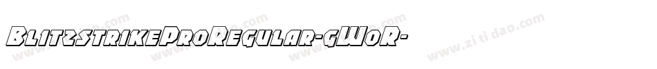 BlitzstrikeProRegular-gW0R字体转换