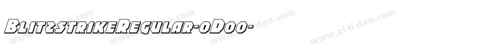 BlitzstrikeRegular-oD00字体转换