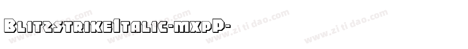 BlitzstrikeItalic-mxpP字体转换