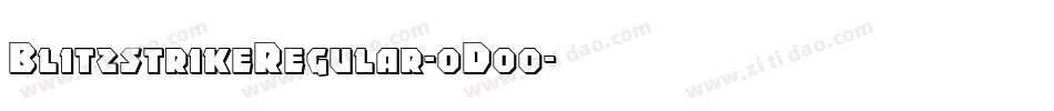 BlitzstrikeRegular-oD00字体转换