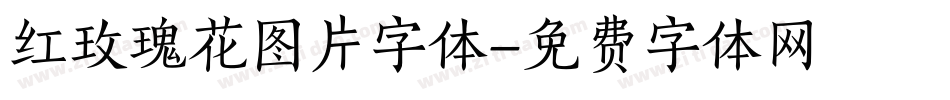 红玫瑰花图片字体字体转换