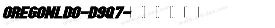 OregonLdo-d9q7字体转换
