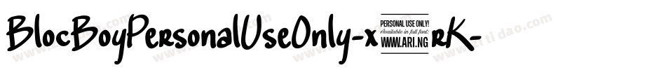 BlocBoyPersonalUseOnly-x5rK字体转换
