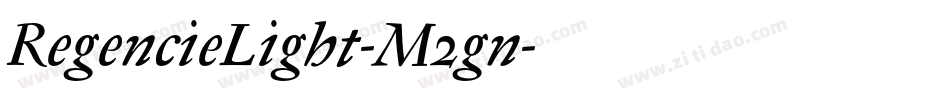 RegencieLight-M2gn字体转换
