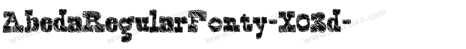 AbedaRegularFonty-X03d字体转换