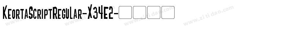 KeortaScriptRegular-X34E2字体转换